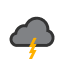 Moderate or heavy rain with thunder