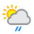 Moderate rain at times