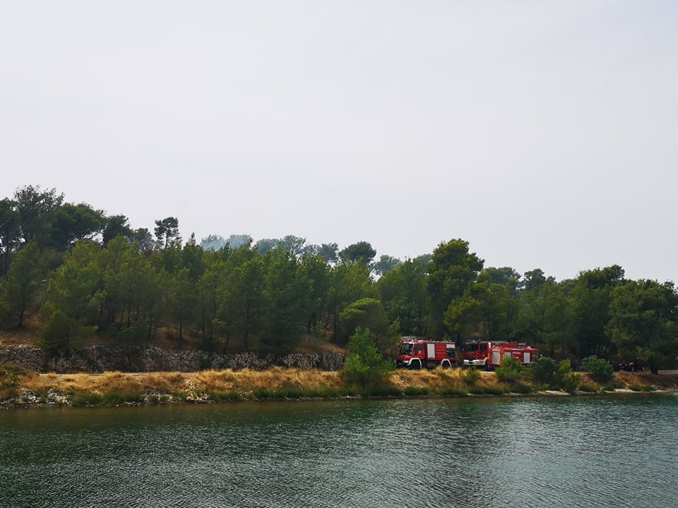 Ugašen požar u Dumbokoj: Kanader napustio požarište, izgorjela borova šuma