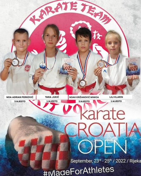 Karataši Okita osvojili 4 medalje na Croatia Openu