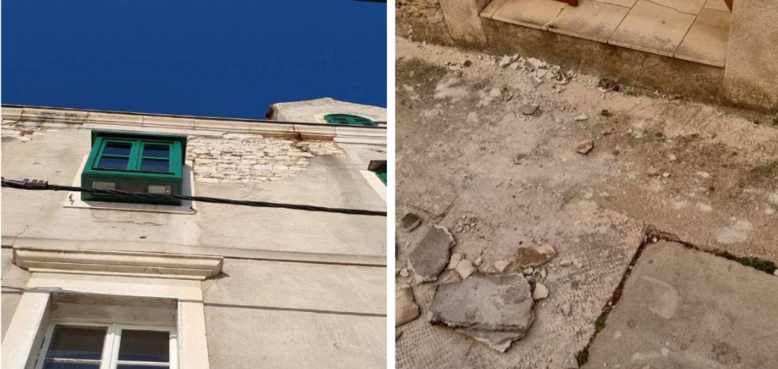 Padaju dijelovi fasade u ulici Jurja Dalmatinca na Gorici: 'Netko će poginuti'