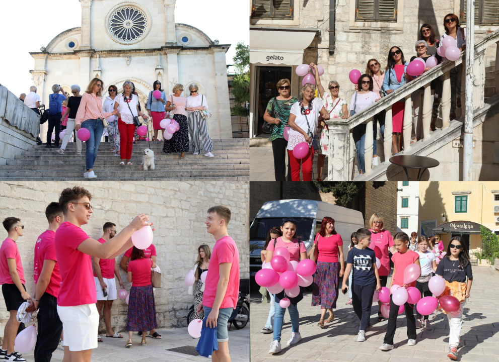 Šetnji s ružičastim vrpcama pridružili se i igrači Šibenke