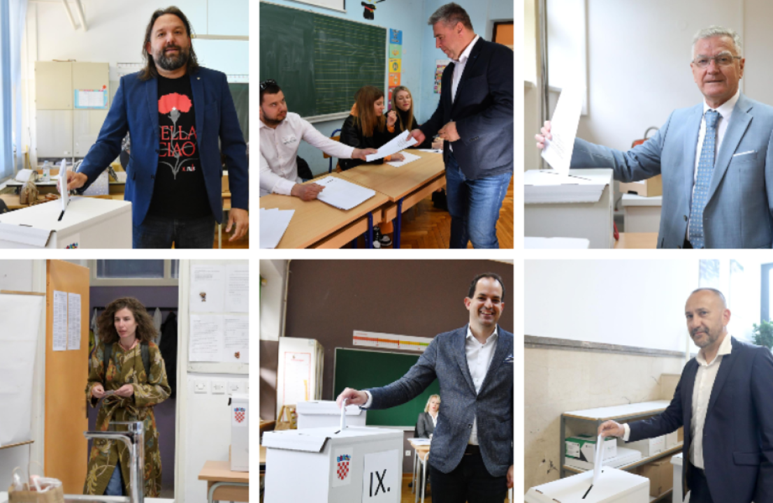 Listiće u glasačke kutije ubacili su šibenski političari s lista za Sabor: Burić, Restović, Zekanović, Šintić...