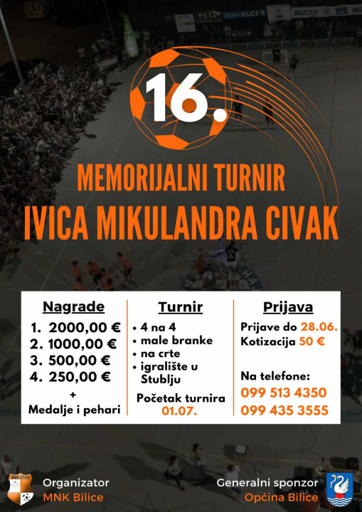 U tijeku prijave za Memorijalni turnir Ivica Mikulandra Civak i turnir mladih nada 