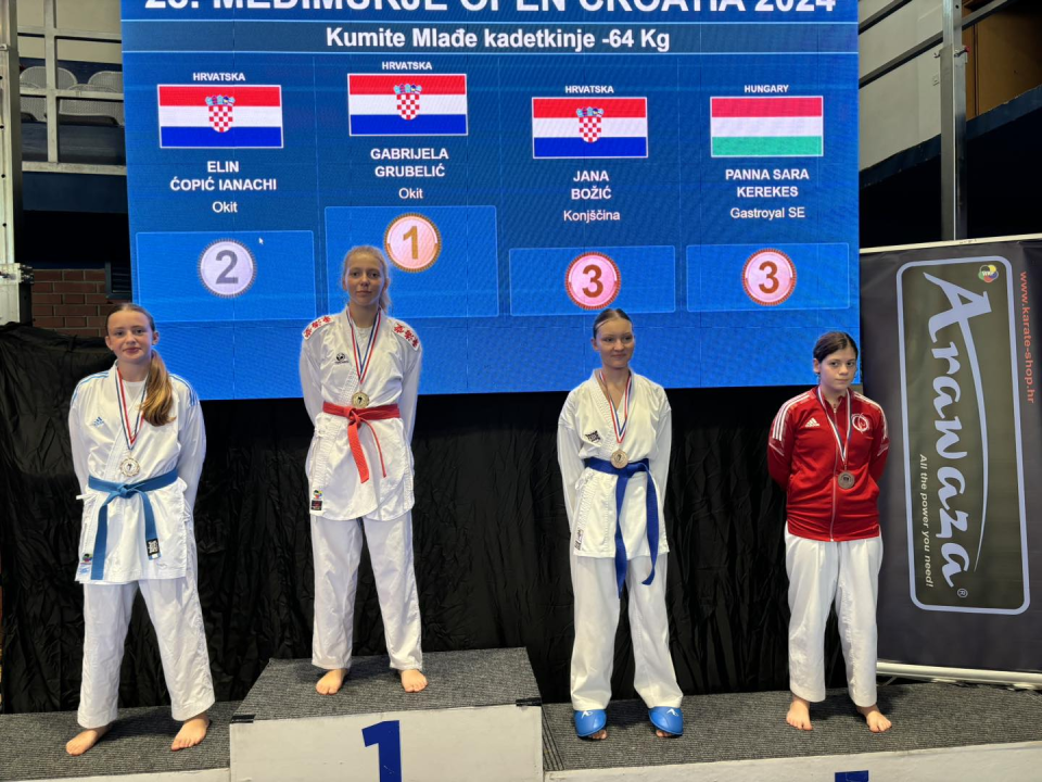 Karateke vodičkog Okita do osam medalja na 'Međimurje Openu'