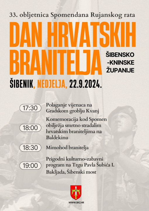 Objavljen program 33. obljetnice Spomendana Rujanskog rata