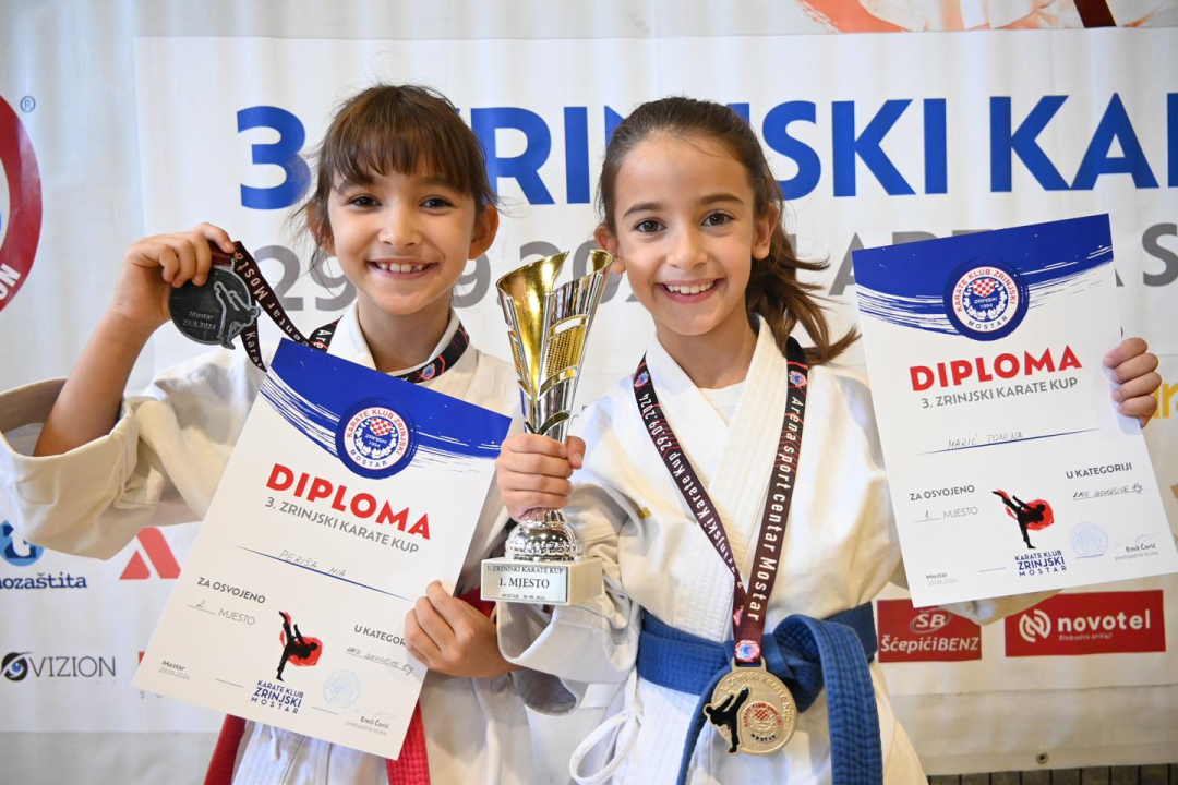 Vodički Okit među tri najbolja karate kluba od njih 50 na mostarskom turniru