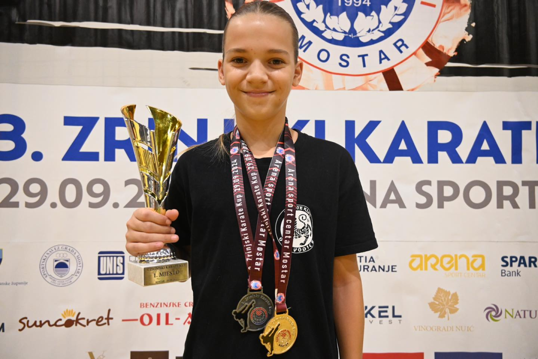 Vodički Okit među tri najbolja karate kluba od njih 50 na mostarskom turniru