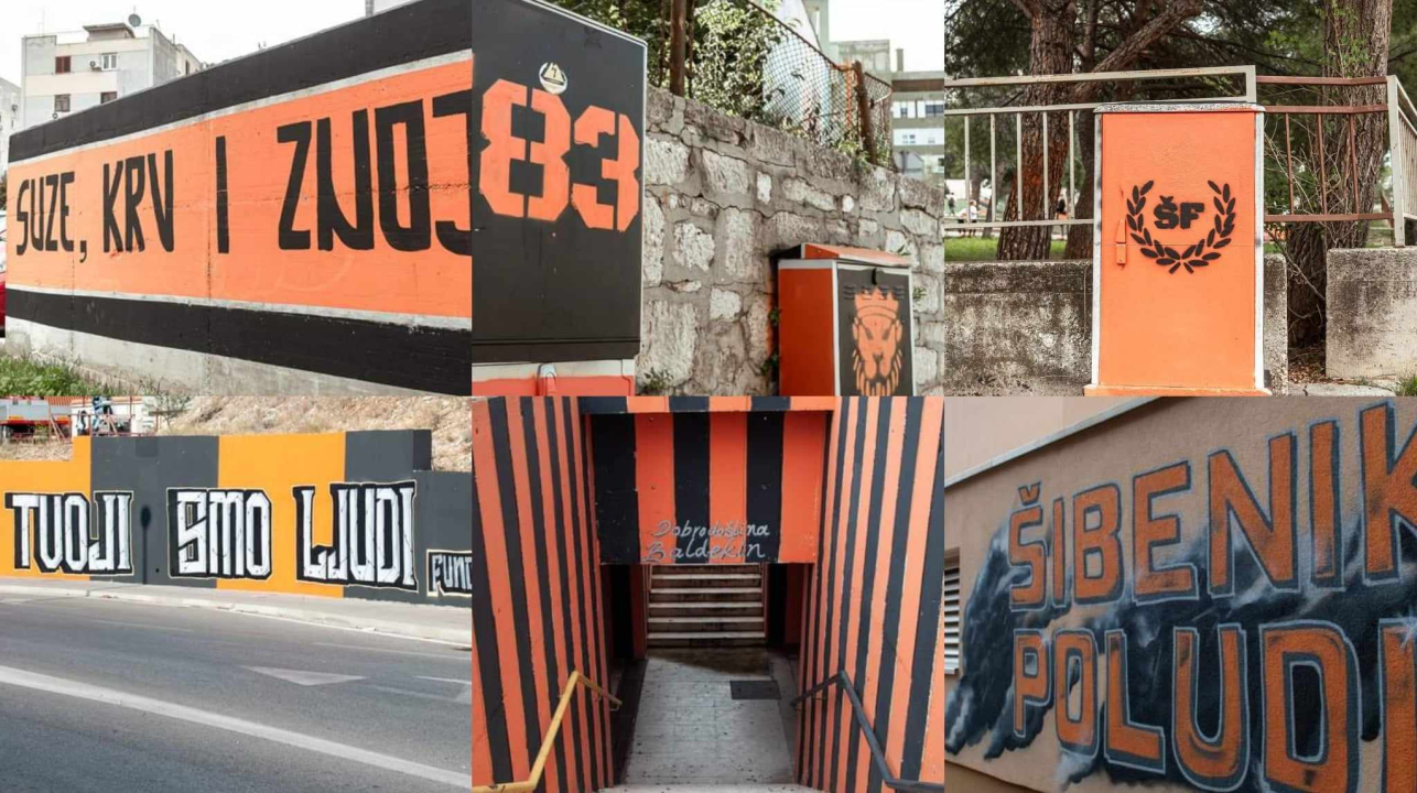 Šibenik diše narančasto: Kvartovi postaju galerije za navijačku umjetnost