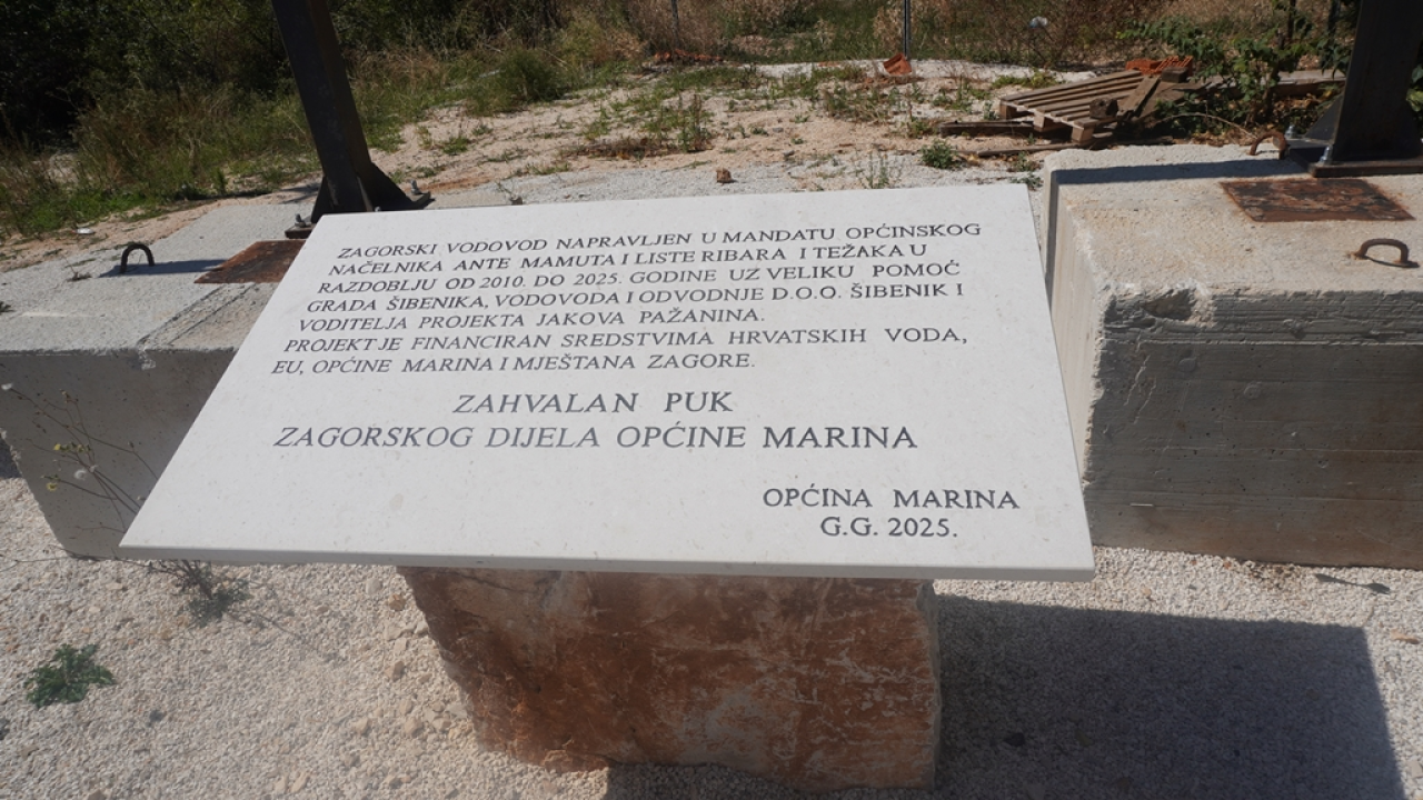 Šibenski 'Vodovod i odvodnja' doveo vodu iz Krke i do zagorskog dijela Općine Marina