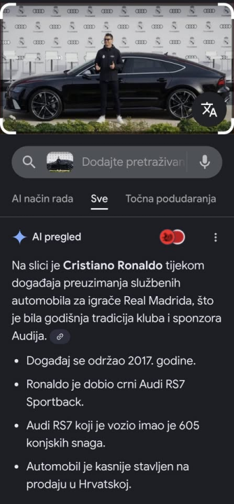 Ronaldov Audi šibenske registracije završio u oglasniku: 'Može zamjena za zemljište u Dalmaciji'