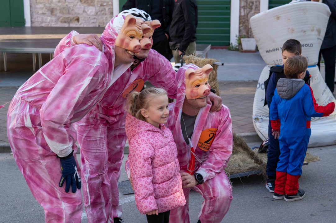 Vodička pokladna tradicija: 3 velika praščića pobjednici trke karića na balinjere