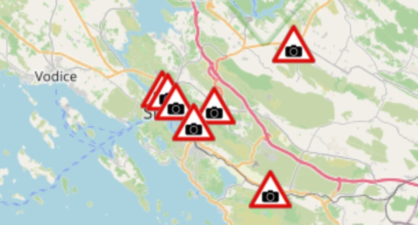Interaktivna mapa: Evo svih lokacija prometnih kamera u Šibensko-kninskoj županiji