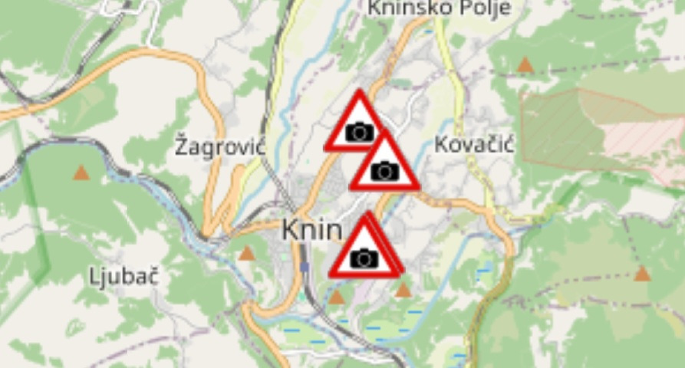 Interaktivna mapa: Evo svih lokacija prometnih kamera u Šibensko-kninskoj županiji