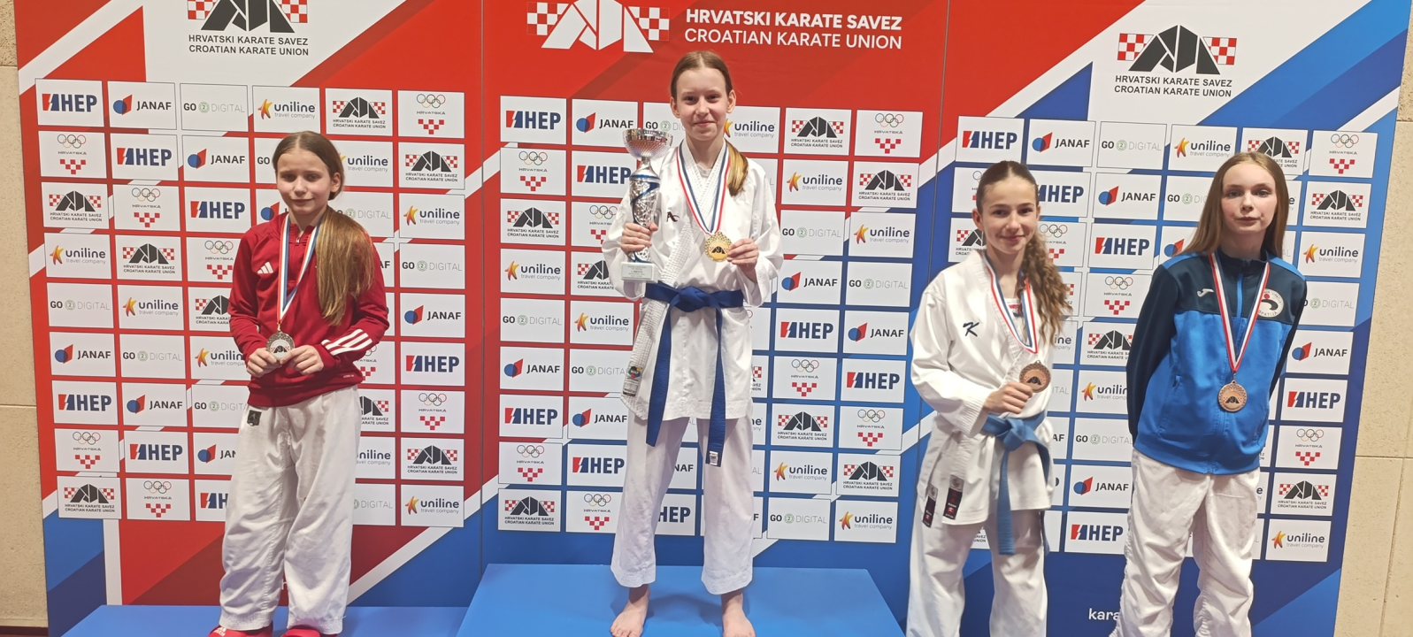 FOTO Melani Majkić i Gabrijela Županović, članice Karate kluba Šibenik 1066, osvojile Kup Hrvatske