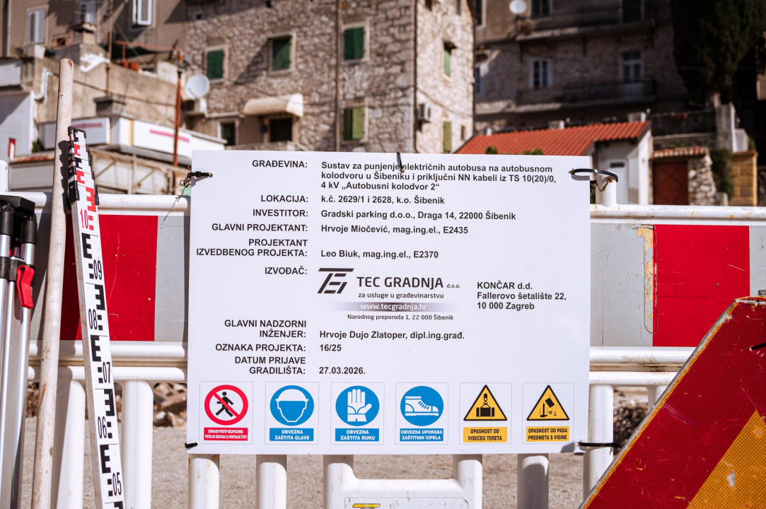 Započela izgradnja punionica na šibenskom Autobusnom kolodvoru