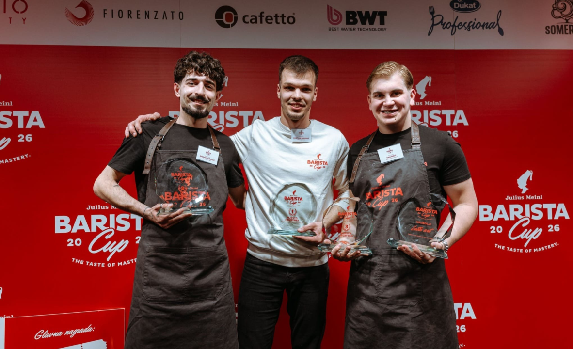 FOTO Kristijan Knežević iz Šibenika slavi pobjedu na Julius Meinl Barista Cup 2026 natjecanju