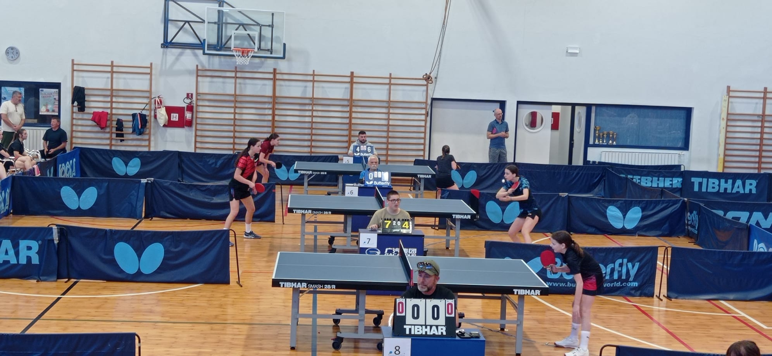 FOTO Mlađe juniorke Stolnoteniskog kluba Šibenik druge u državi, Katja Mandić u paru prvakinja Hrvatske