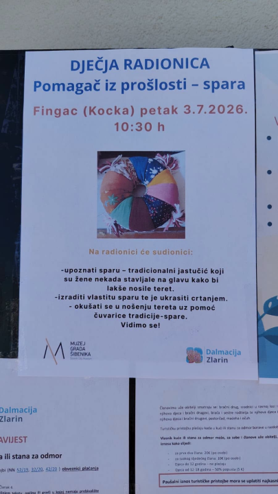 Radionica u sklopu 'Zlarinskog lita' djeci približila tradicijske običaje