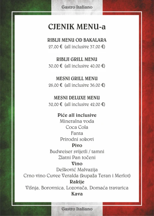 Organizirajte domjenak u restoranu Gastro Italiano! 
