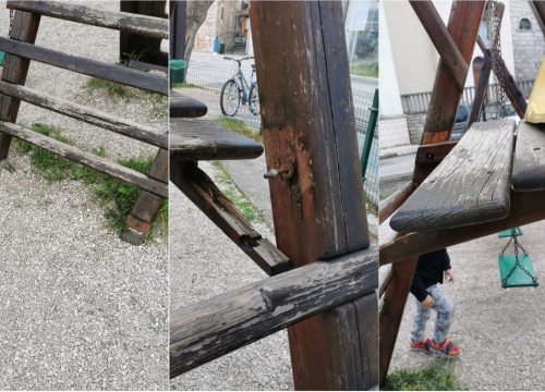 Igralište u Zatonu primjerenije za vojni poligon nego za dječju igru: ‘Vire hrđavi vijci od 20 centimetara’