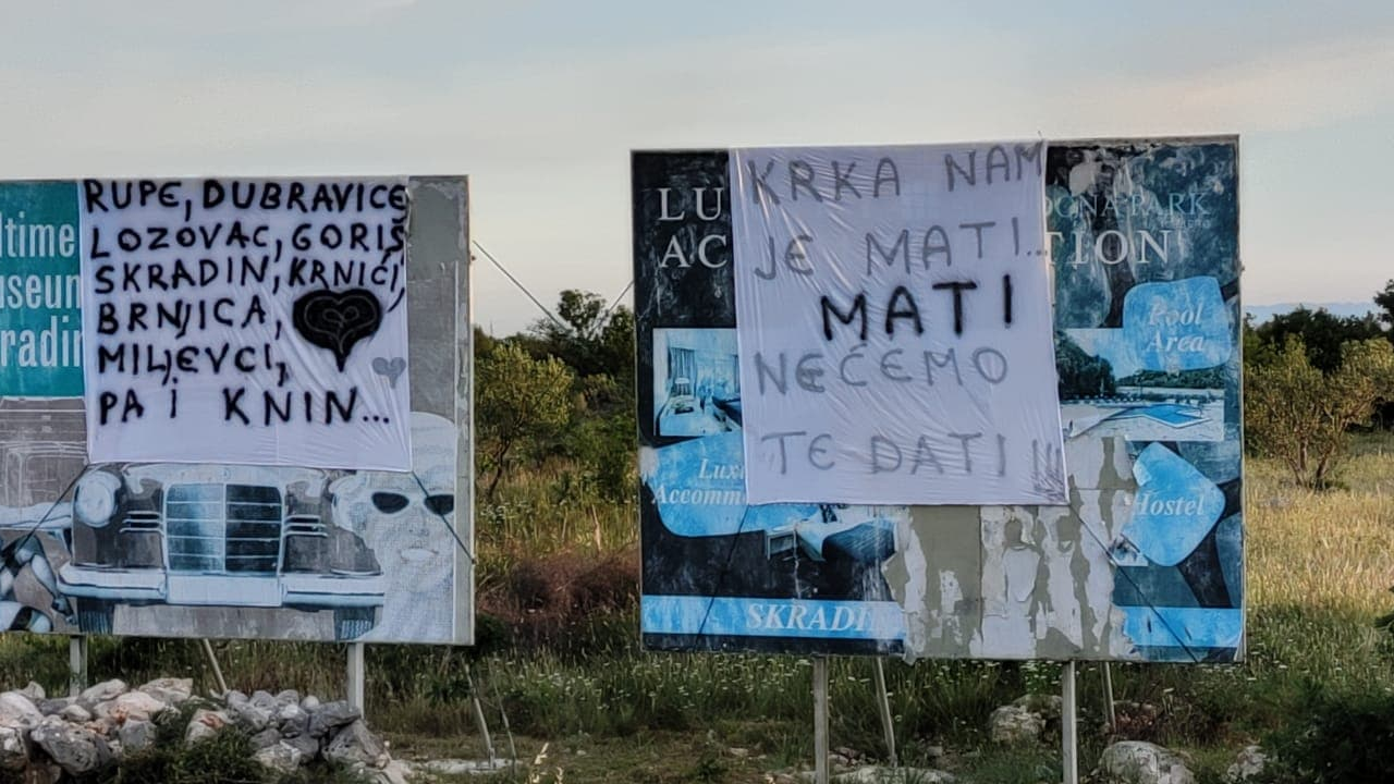 'Krka nam je mati, nećemo je dati': Na Lozovcu jutros osvanuli transparenti, evo što smeta stanovnicima tog kraja