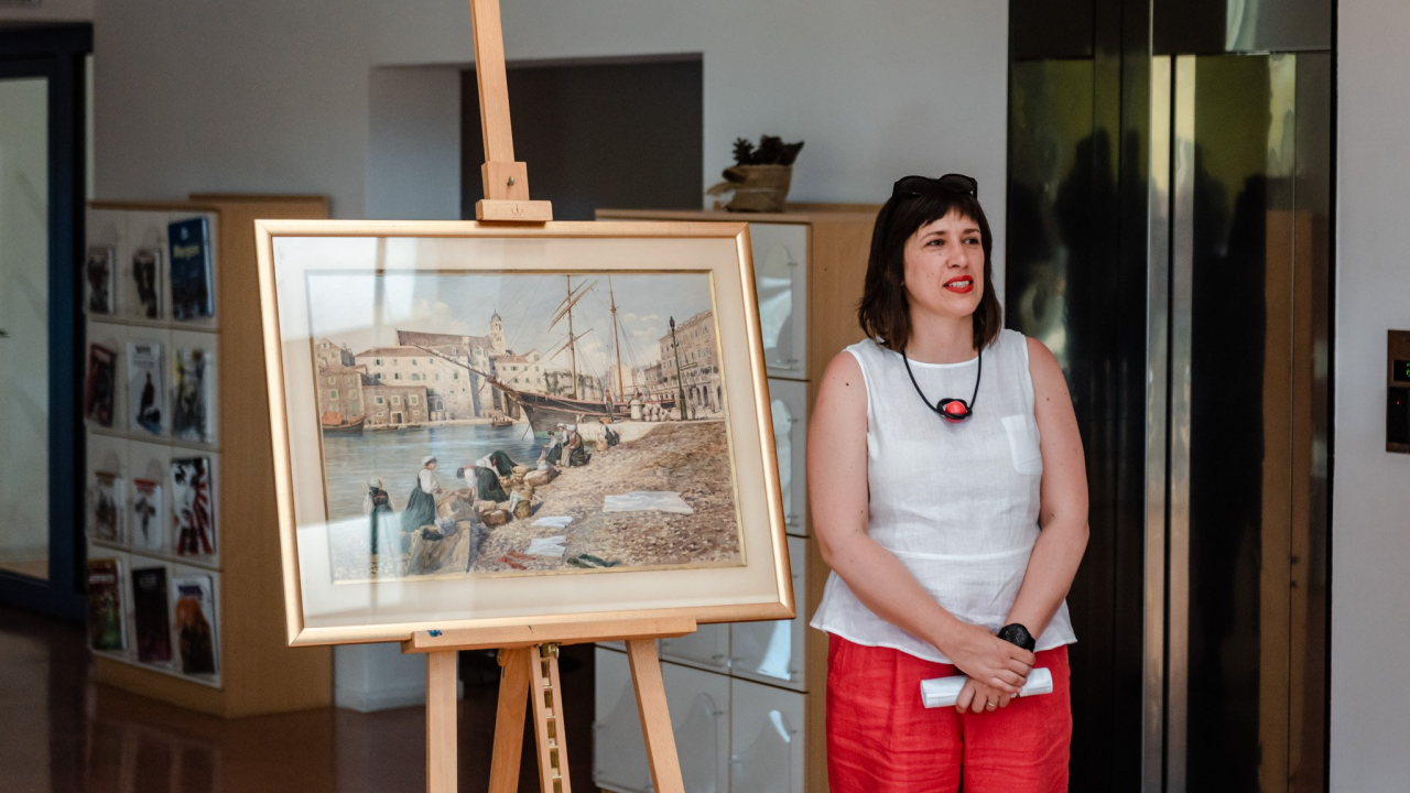 Slika stara preko 140 godina stigla u šibensku knjižnicu: 'Ovo djelo kulturološki obogaćuje povijesnu priču našeg grada'