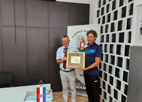 Fotografija 3 - STK Šibenik i predsjednik HSTS Pospiš na prijemu u Zajednici sportova grada Šibenika