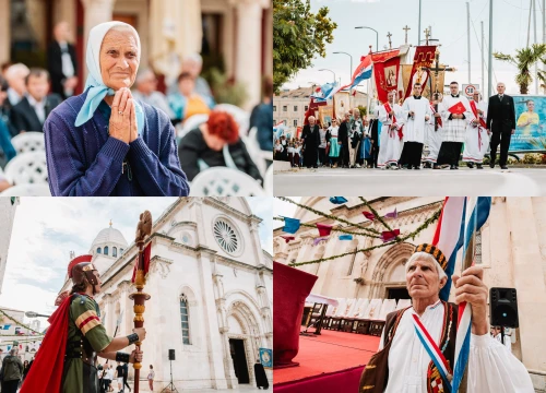 Fotografija 1 - Procesijom gradskim ulicama počela proslava sv. Mihovila, nebeskog zaštitnika Šibenika