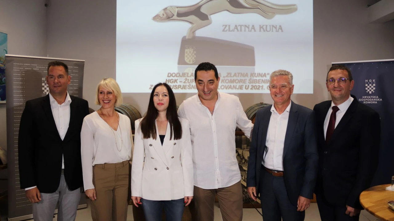 Najuspješnijim tvrtkama Šibensko-kninske županije u 2021. godini dodijeljene plakete Zlatna kuna
