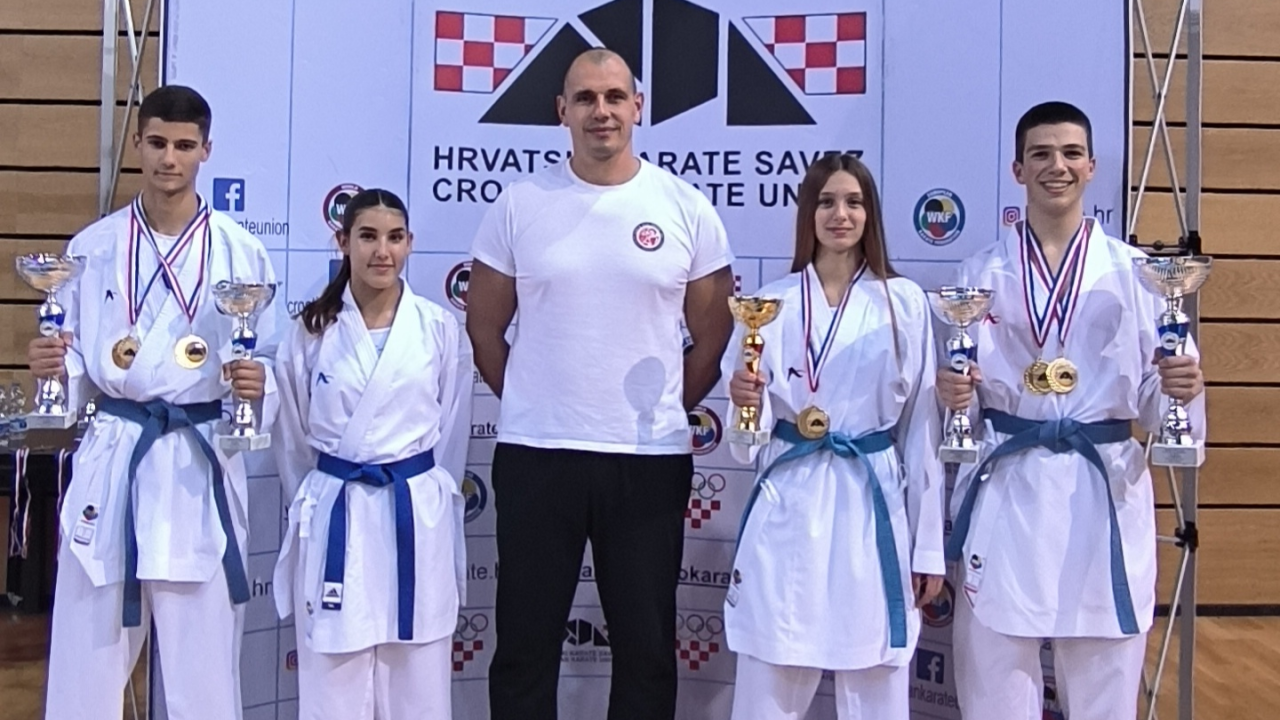 Troje karatista Šibenika 1066 na Kupu Hrvatske došlo do pet zlatnih medalja, klub ukupno drugi u državi