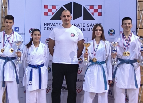 Troje karatista Šibenika 1066 na Kupu Hrvatske došlo do pet zlatnih medalja, klub ukupno drugi u državi