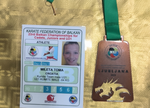 Fotografija 3 - Veliki uspjeh za Karate klub Šibenik: Toma Mileta brončani na Prvenstvu Balkana!