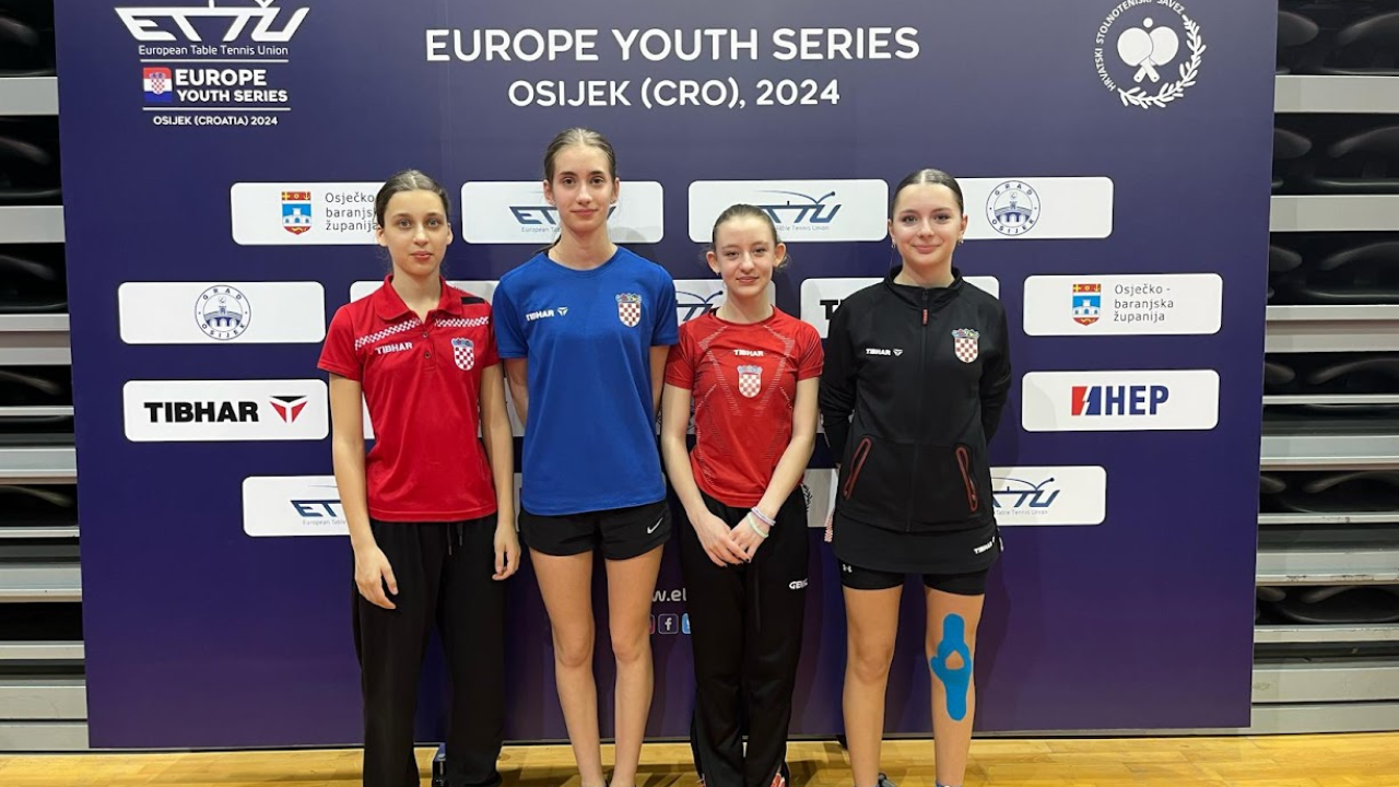 Četiri šibenske stolnotenisačice na Europe Youth turniru – Croatia Open u Osijeku