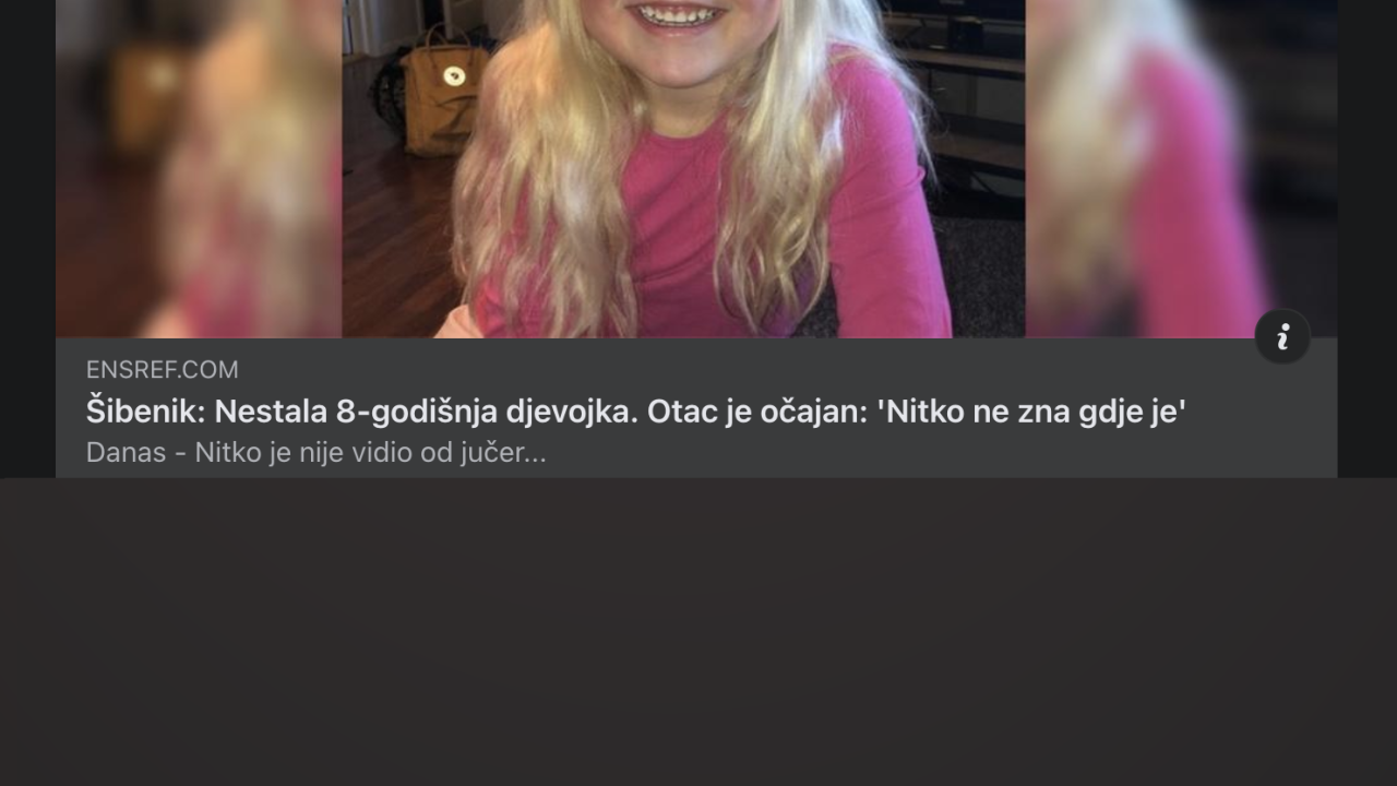 Članak o nestaloj Šibenčanki je prevara, ne otvarajte ga