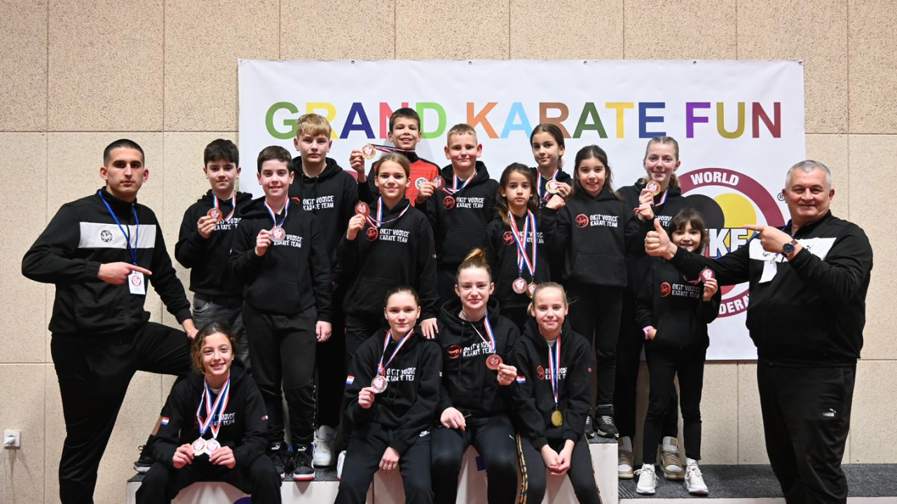 Karate klub Okit Vodice drugi najbolji klub turnira 'Grand karate fun' u Zagrebu