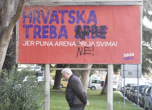 Išaran predizborni plakat SDSS-a na Baldekinu