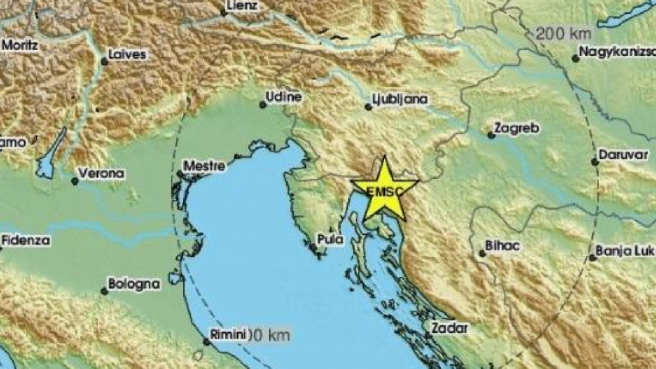 Kvarner zatresao potres magnitude 3,8 stupnja