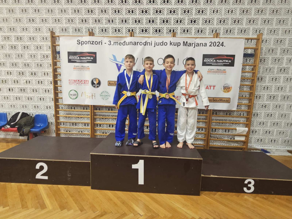 Članovi Judo kluba Šibenik na turniru Kup Marjana osvojili jednu zlatnu i tri brončane medalje