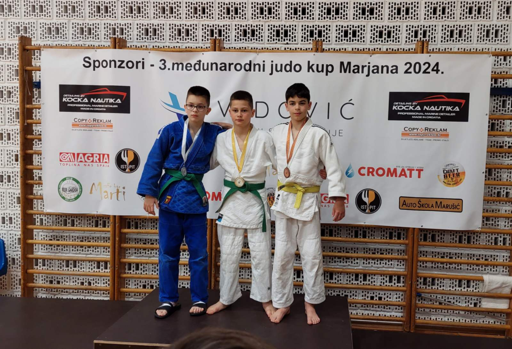 Članovi Judo kluba Šibenik na turniru Kup Marjana osvojili jednu zlatnu i tri brončane medalje