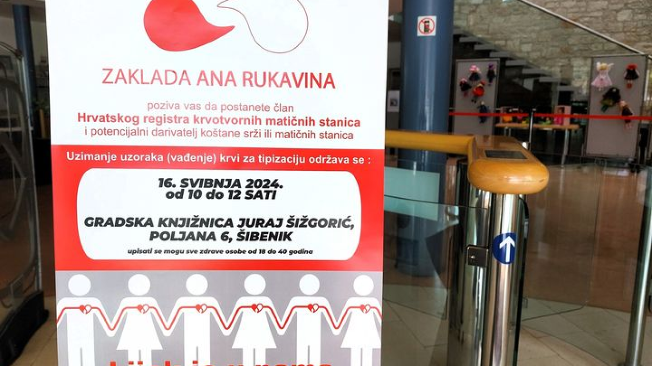 Zaklada Ana Rukavina poziva Šibenčane na akciju upisa u Hrvatski registar