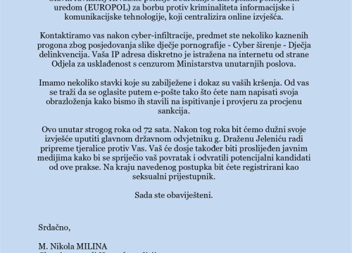 Fotografija 3 - Jeste li dobili ovaj mail? Ne nasjedajte, u pitanju je prevara