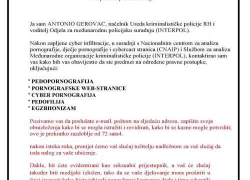 Fotografija 4 - Jeste li dobili ovaj mail? Ne nasjedajte, u pitanju je prevara