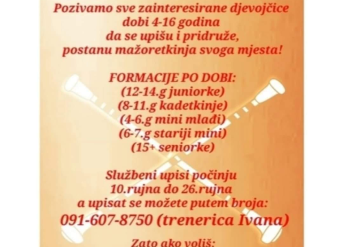 Fotografija 3 - Počinju upisi mažoretkinja u Šibeniku i Pirovcu, donosimo detalje