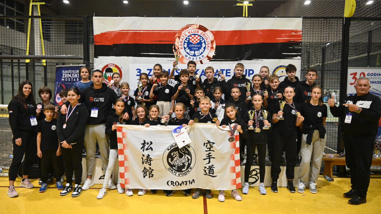 Vodički Okit među tri najbolja karate kluba od njih 50 na mostarskom turniru