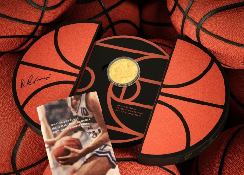 Zlatne i srebrne kovanice za šezdesetu obljetnicu rođenja Dražena Petrovića