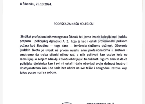 Fotografija 2 - Ne žele šutjeti: Šibenski vatrogasci podržali kolegicu policajku iz afere Nakaze