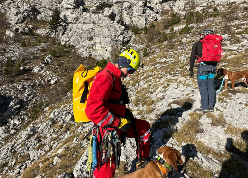 Fotografija 7 - Šibenski HGSS-ovci spasili dva lovačka psa na surovom terenu Dinare