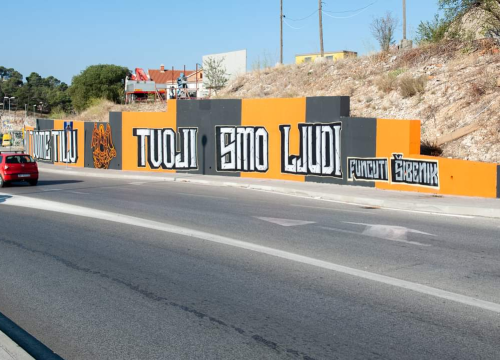 Fotografija 20 - Šibenik diše narančasto: Kvartovi postaju galerije za navijačku umjetnost