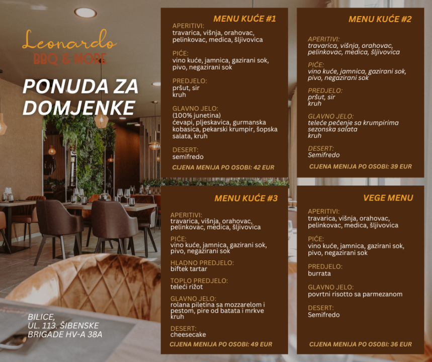 Leonardo BBQ & More – Idealno mjesto za vaš savršeni domjenak!